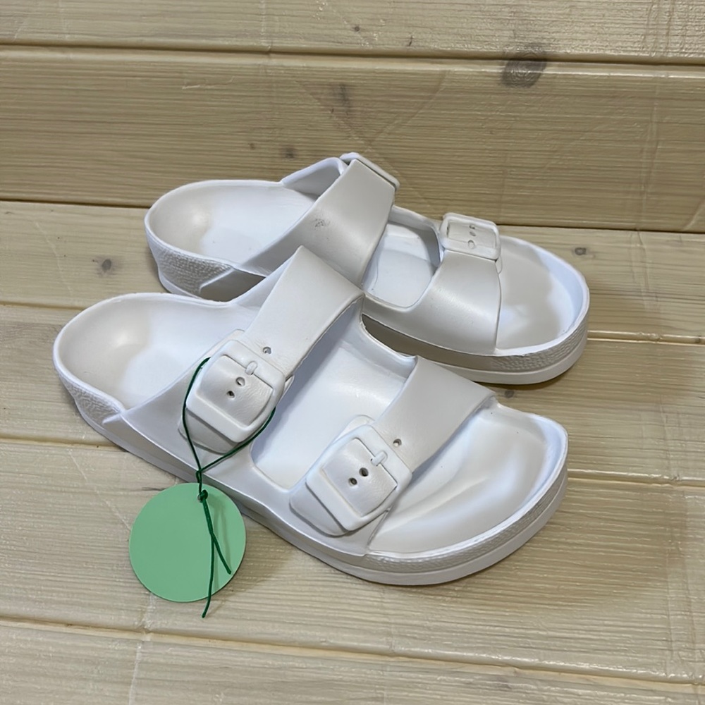 Women’s comport slide double buckles adjustable Eva flat sandals NWT - Picture 7 of 11